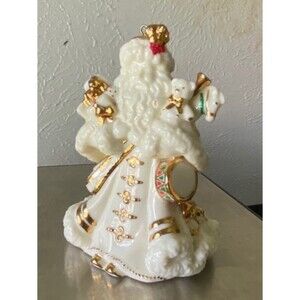 Vintage porcelain Santa Claus ornament with music box